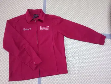 60s?Budweiser 빨간색 집업 자켓 탈론 지퍼