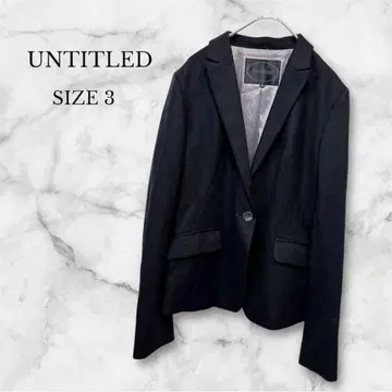 언타이틀 테일러드 자켓 오피스 캐주얼 심플 블랙 L