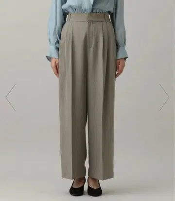 글로벌 워크 바닥 라인 셋업 와이드 팬츠 그레이쉬 모카 M