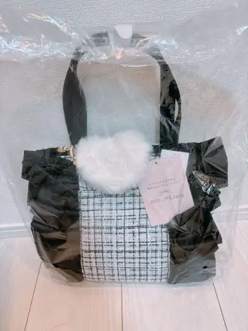 시마무라 Coco 프릴 라메 트위드 토트백