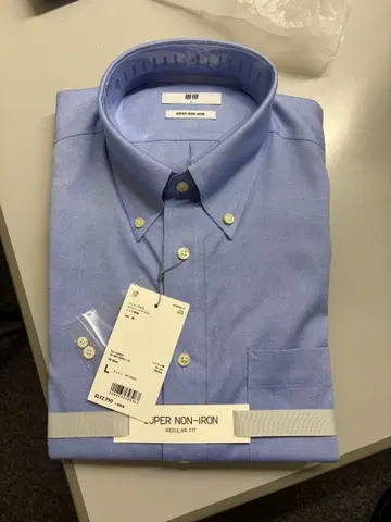 유니클로 L 파인크로스 슈퍼 논아이론 셔츠