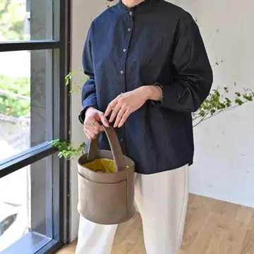 반슈 직조 프릴 블라우스