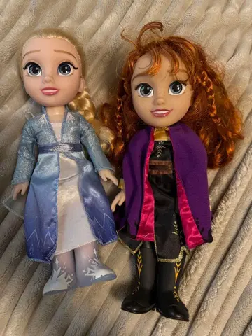 안나와 엘사 봉제 인형 세트 약 35cm