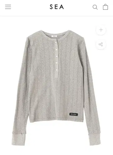 [ 새상품급 ] sea rie 신상! HENLEY NECK L/S TEE