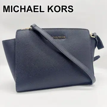 새상품급 마이클코어스 가죽 크로스바디 숄더백 사선 네이비
