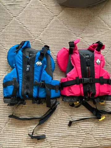 mont-bell 구명 조끼 85-125 파랑 핑크 키즈
