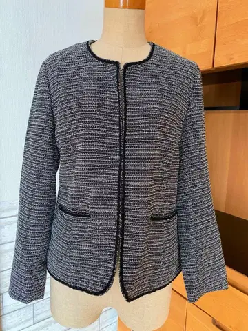 MISSELLE 노카라 트위드 자켓 입학식 등 포멀에도