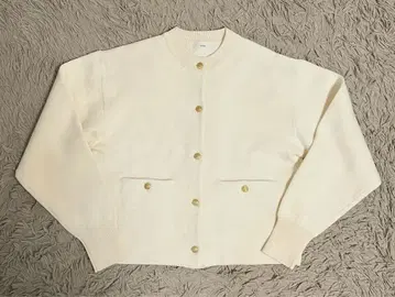 새상품급 IENA 이에나 더블 페이스 니트 가디건 골드 버튼