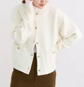 새상품급 IENA 이에나 더블 페이스 니트 가디건 골드 버튼