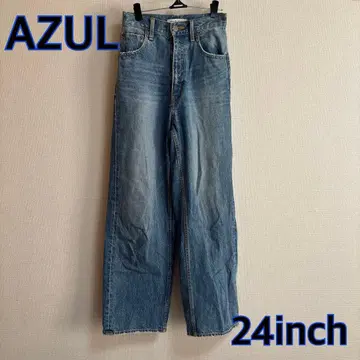 AZUL BY MOUSSY 하이웨스트 와이드 데님 팬츠 24인치