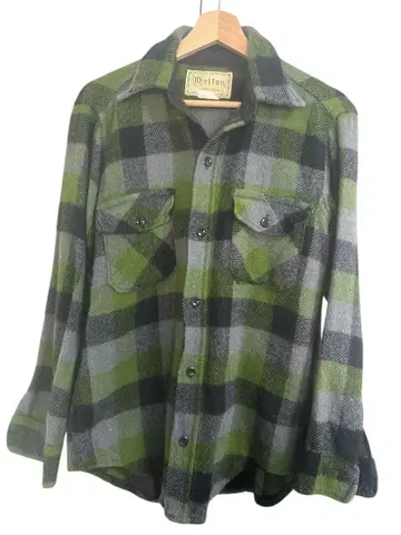 멜톤 울 셔츠 USA제