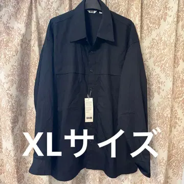 새상품 유니클로 U 유틸리티 오버 사이즈 셔츠 블랙 XL