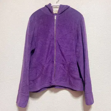 ROUTE 66 퍼플 플리스 후드티 보아 후드티 XL