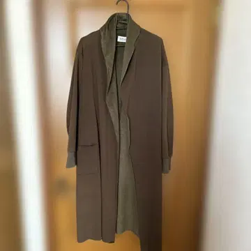 미디 우미 카키 롱 가디건