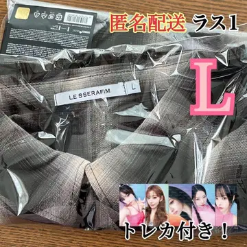 르세라핌 HOT IN JAPAN 체크 셔츠 L 사이즈 라스트