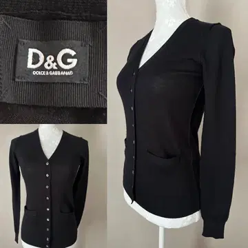 D&G 블랙 가디건 버튼