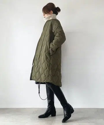 Emma Taylor 에마테일러/퀼팅 자켓 코트/카키 36