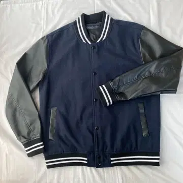 네이비 블랙 바시티 자켓 XL