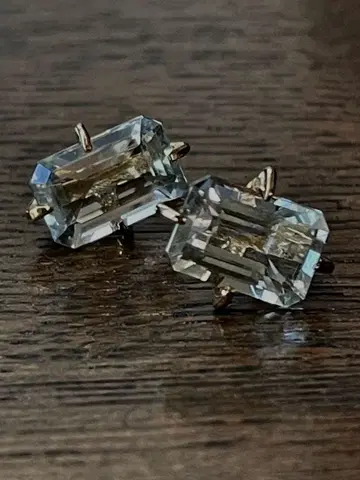 ete 그린 자수정 골드 귀걸이 k10 제작