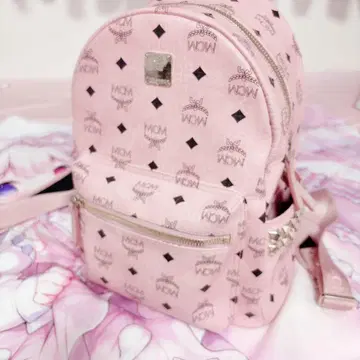 MCM 핑크 백팩 M