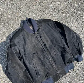 스웨이드 봄버 가죽 자켓