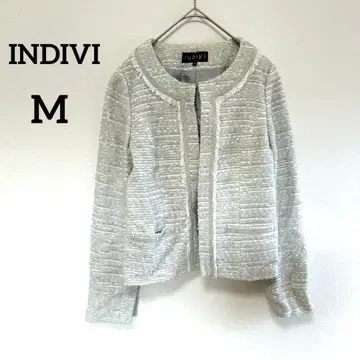 [인디비] 노카라 자켓 M 트위드 세레모니 포멀 라메