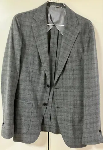 에디피스 EDIFICE 그레이 체크 무늬 테일러드 자켓 46 가을/겨울