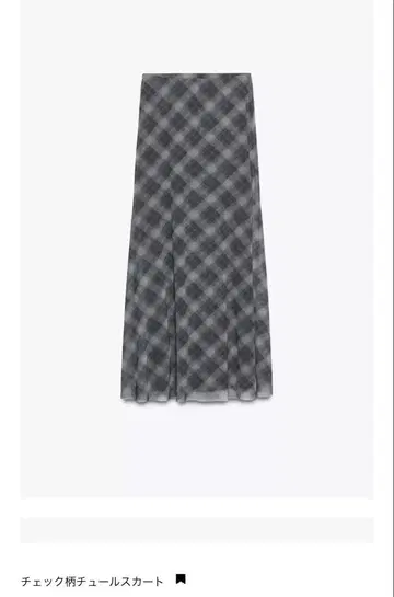 ZARA 체크 무늬 샤샤 스커트