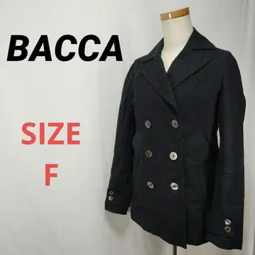 BACCA 바카 피 코트 여성용 블랙 코튼 면 얇은 소재