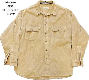 빈티지 굵은 폭 코듀로이 셔츠 코튼 100% CLAYBROOKE