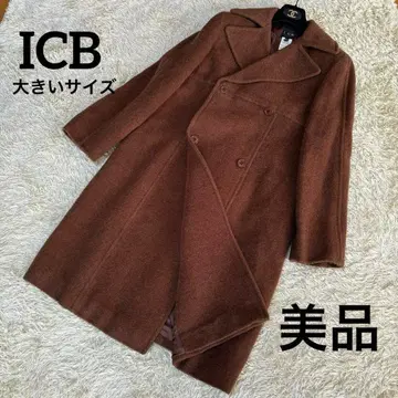 새상품급 ICB 재기 더블 코트 빈티지 빅 사이즈 브라운