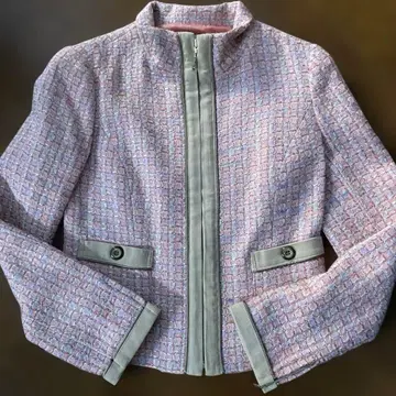 Private Label 핑크 트위드 자켓