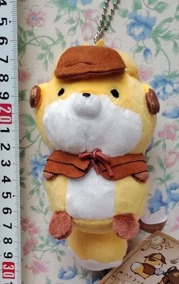 탐정견 봉제 인형 키링