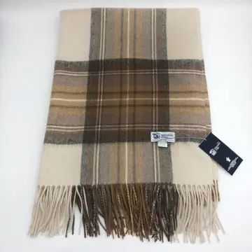 존스턴즈 대형 머플러 스카프 내추럴 스튜어트 타탄 체크