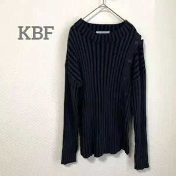 KBF 아지메 오픈 디자인 리브 니트 그레이 프리 사이즈