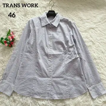 컨디션 최상 트랜스워크 긴팔 와이셔츠 스트라이프 빅 사이즈 삼양상회