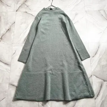 M18098 미라 오웬 백리본 롱 니트 원피스 플레어