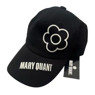 MARY QUANT 새상품 블랙 캡 꽃 자수