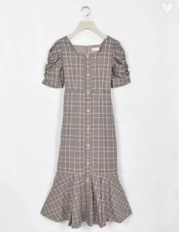 An MILLE 안미르 체크 머메이드 원피스