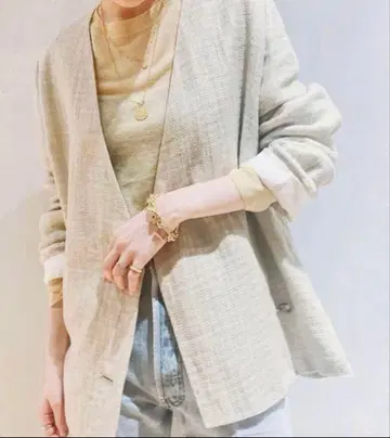 R'IAM 플라주 아사 트위드 자켓