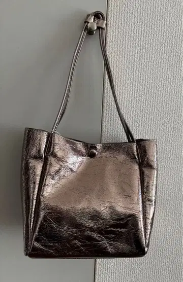 unbillion 크러쉬 메탈릭 원 핸들 미니 토트 택 포함 미사용품