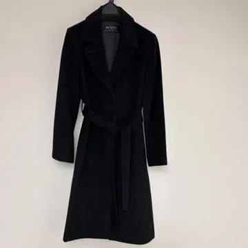 캐시미어 100% 차콜 그레이 벨트 코트 M 사이즈