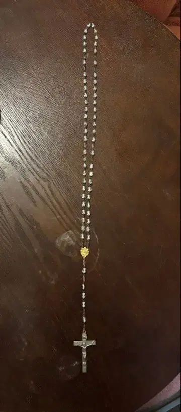 로자리오 목걸이 실버 골드
