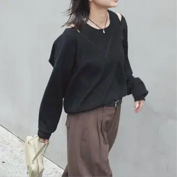 탱크 레이어드 트윈 니트 블랙