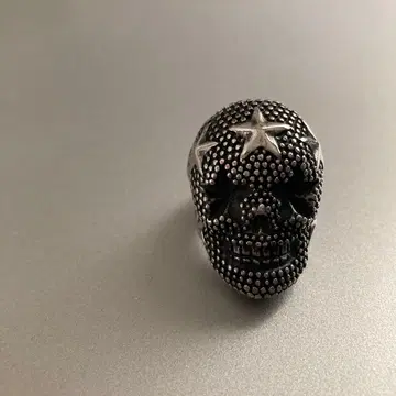 스컬 디자인의 별 모양 반지 13-14호