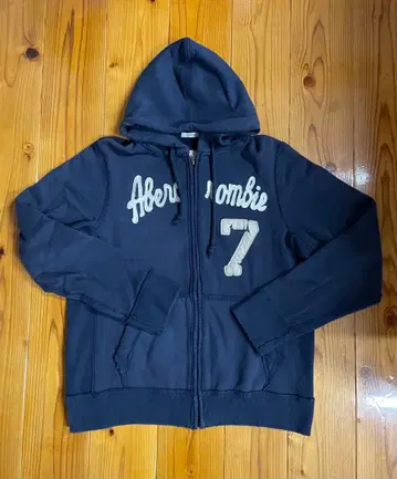 아바클로 후드티 네이비 두꺼운 원단 속기모 와펜7 집업(M)