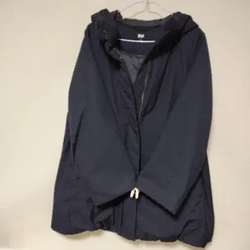 UNIQLO 네이비 후드 부착 패딩 자켓