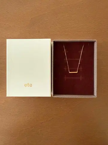ete 골드 바 타입 목걸이 박스 포함
