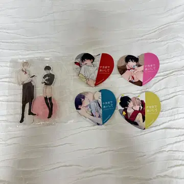 나카마데 아이시테 백세안 선생님 아크릴 스탠드 콜라보 카페 코스터