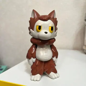 아라이 키리코 늑대군 소프트 비닐 브라운 갈색 피규어